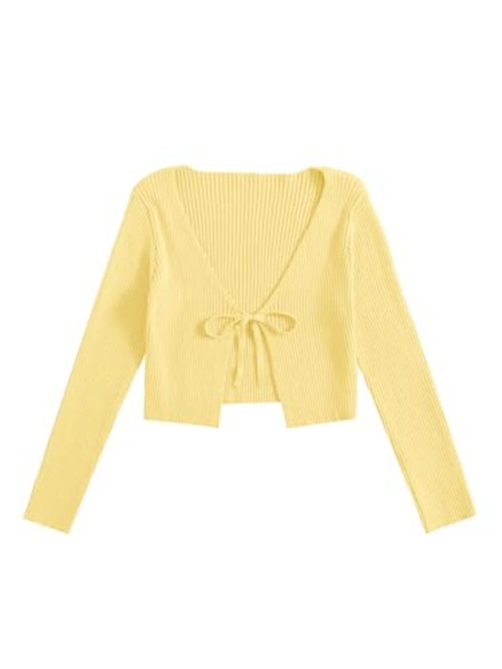 Women's V-Neck Cropped Knit Cardigan Shrug Lightweight Casual